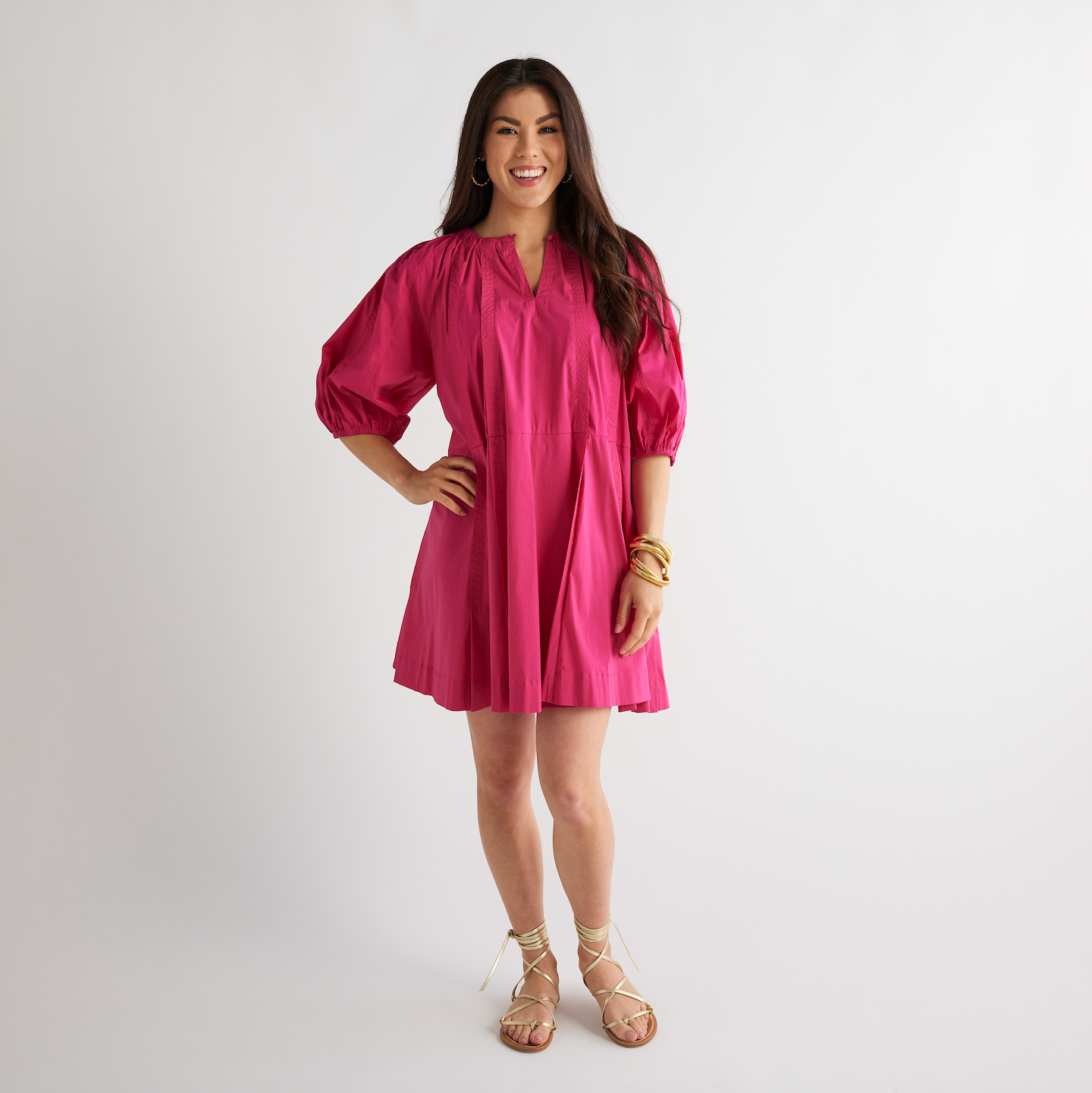 Caryn Lawn Blake Dress Pink