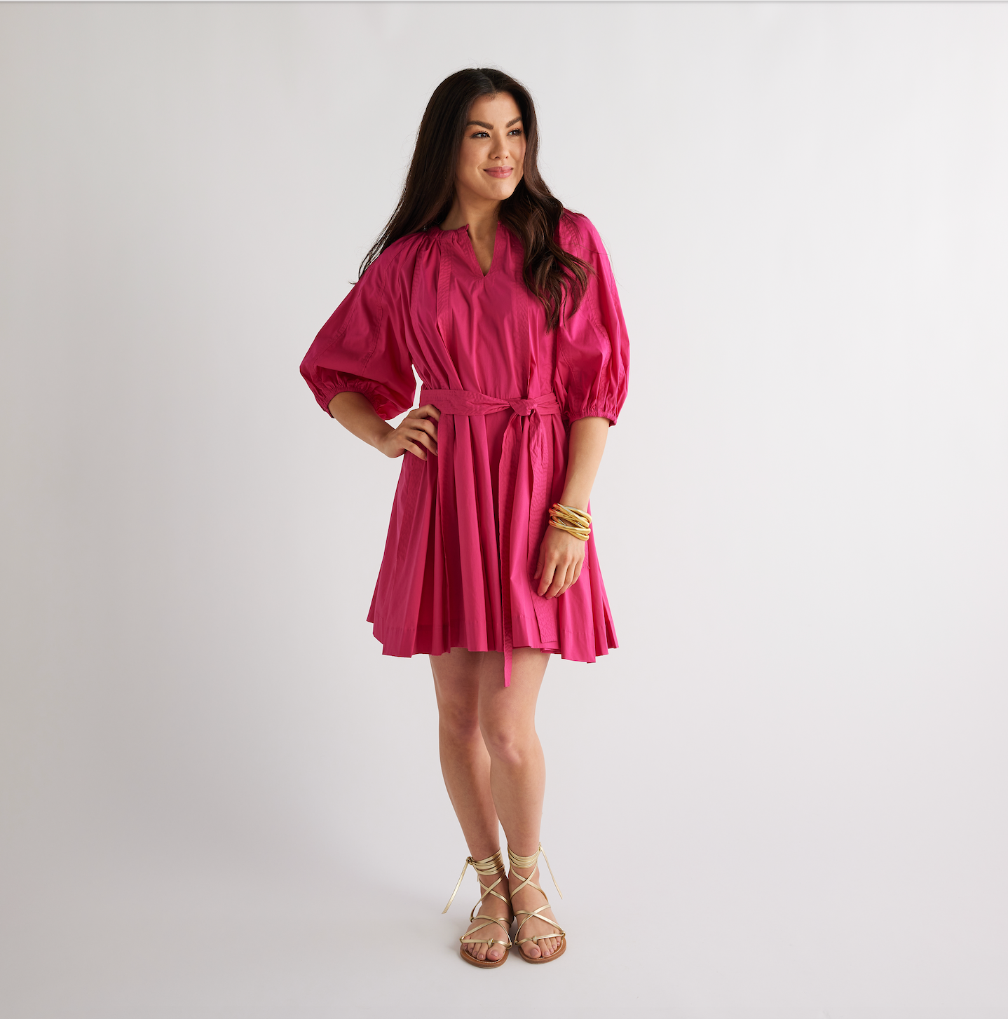 Caryn Lawn Blake Dress Pink