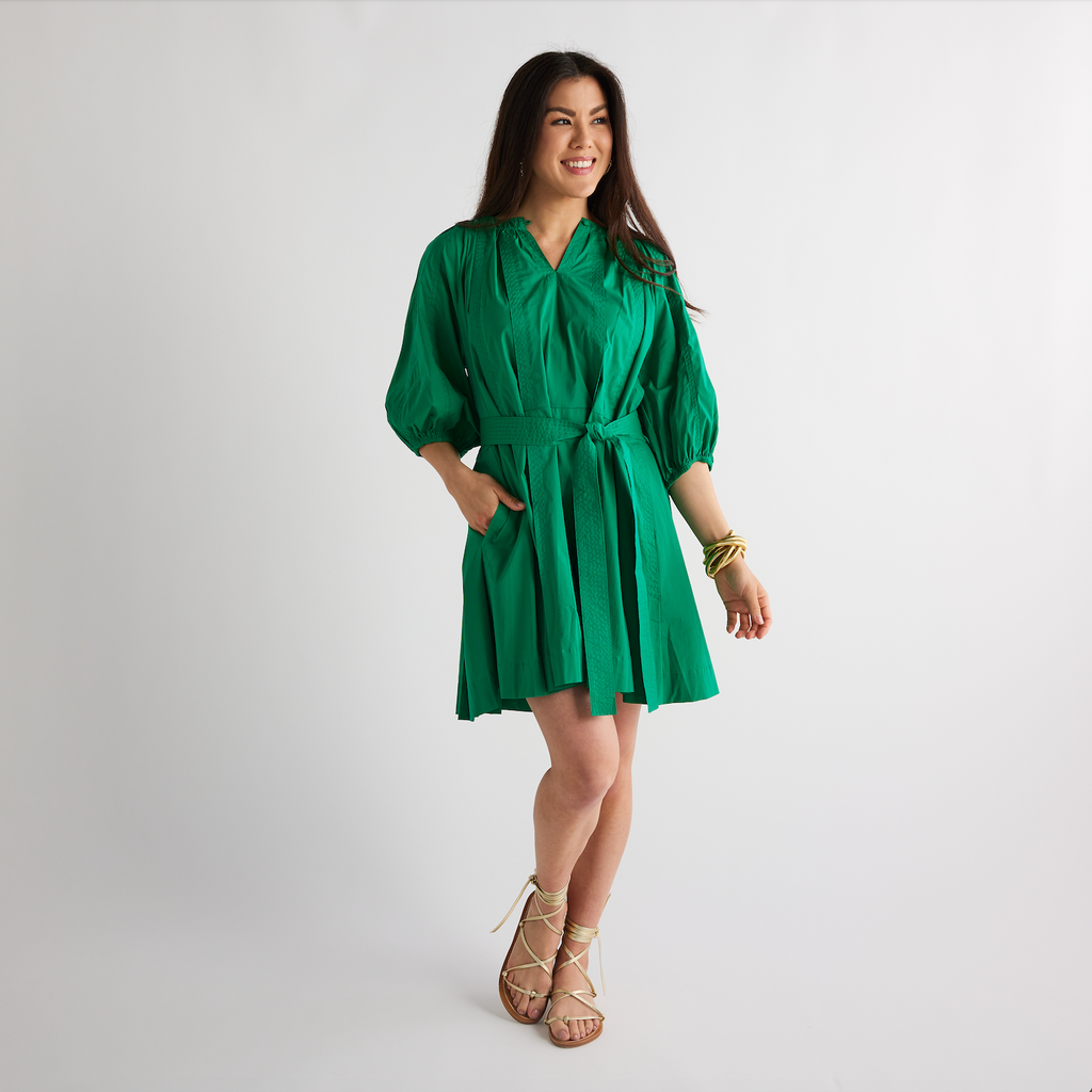 Caryn Lawn Blake Dress Kelly Green