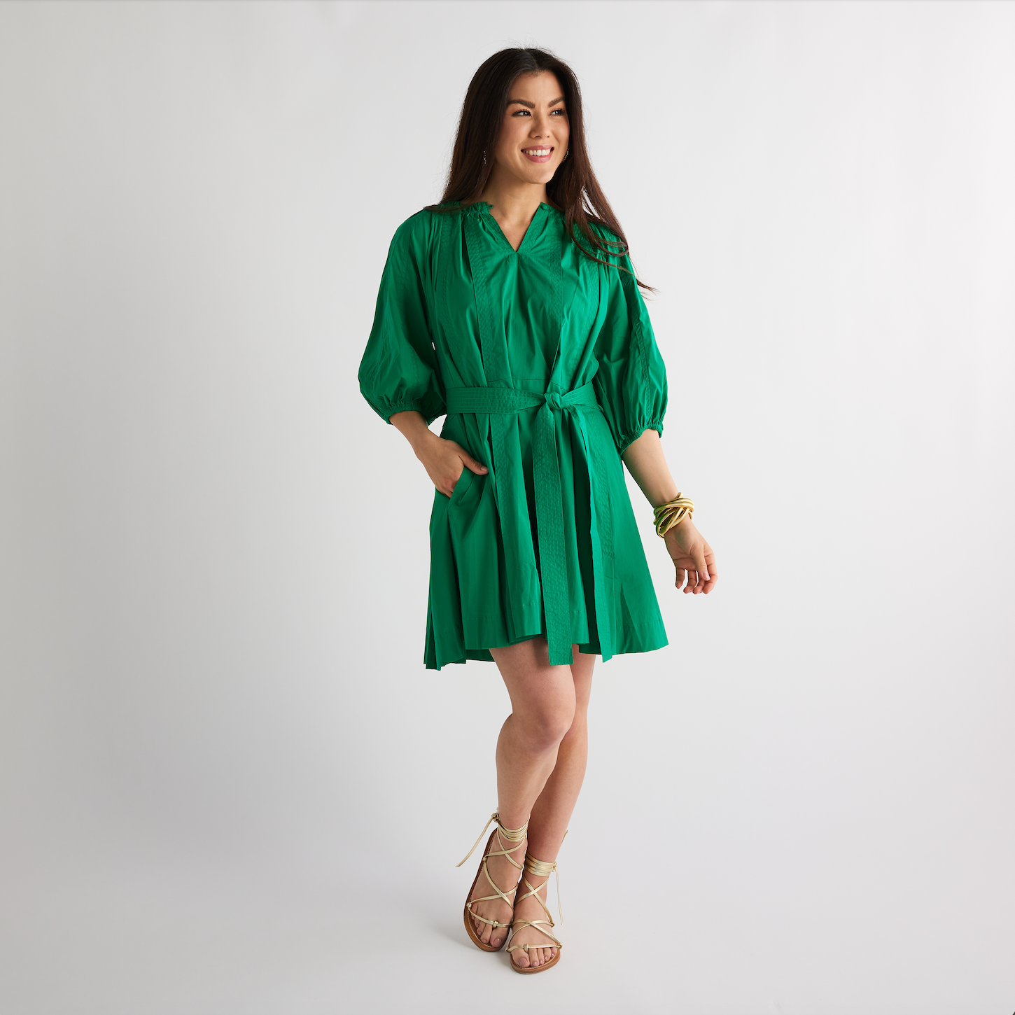Caryn Lawn Blake Dress Kelly Green