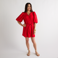 Caryn Lawn Lila Dress Red