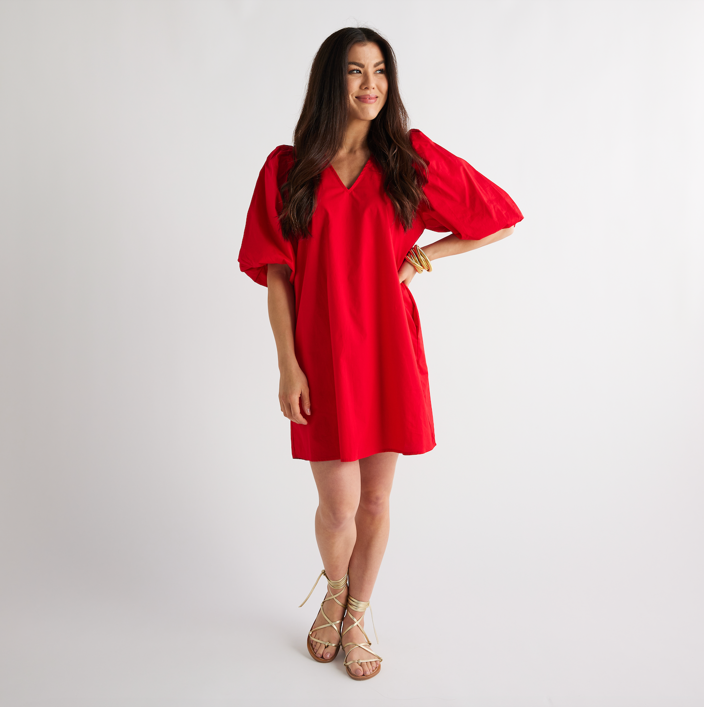 Caryn Lawn Lila Dress Red