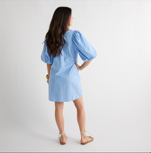 Load image into Gallery viewer, Caryn Lawn Lila Dress Blue Stripe