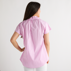 Caryn Lawn Emily Top Pink Stripe
