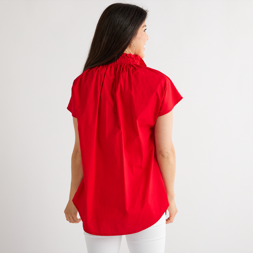 Caryn Lawn Emily Top Red