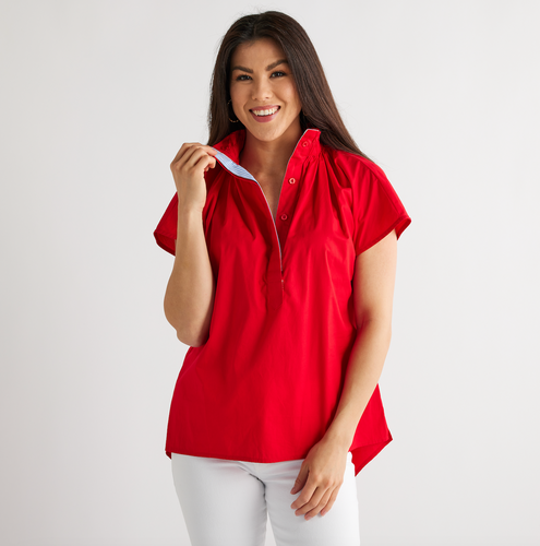 Caryn Lawn Emily Top Red