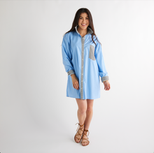 Load image into Gallery viewer, Caryn Lawn Lindsey Dress Light Blue