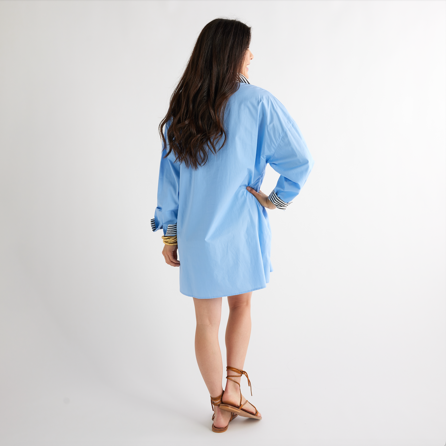 Caryn Lawn Lindsey Dress Light Blue