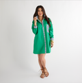 Caryn Lawn Lindsey Dress Green