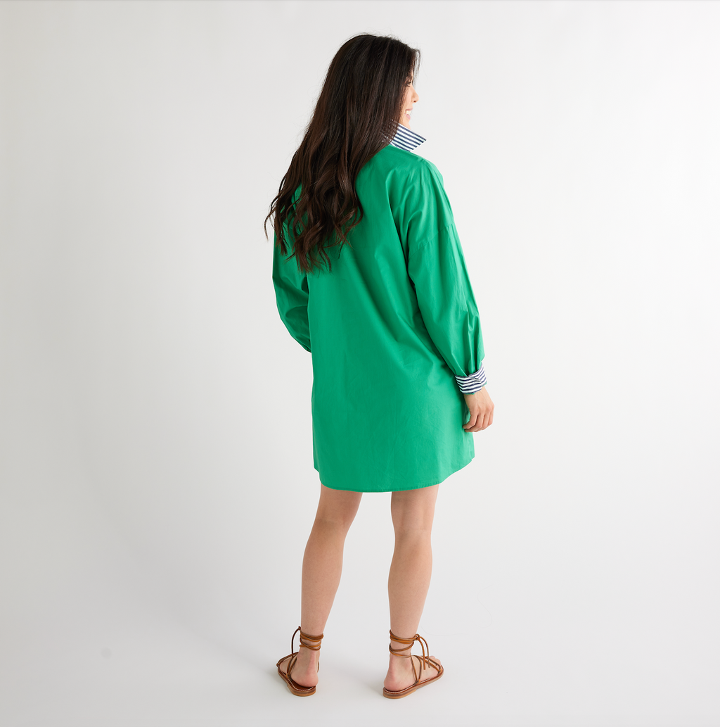 Caryn Lawn Lindsey Dress Green