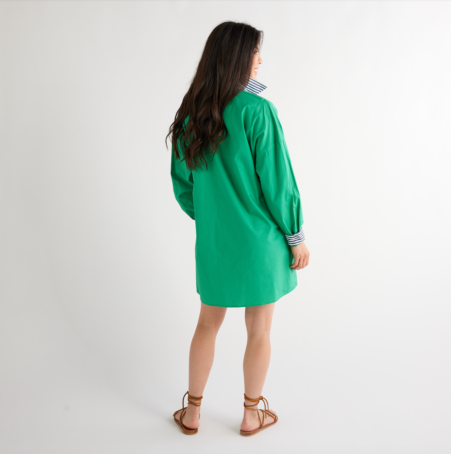 Caryn Lawn Lindsey Dress Green