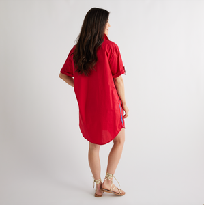 Caryn Lawn Jackie Dress Red