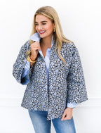 Caryn Lawn Jackie Jacquard Jacket Powder and Navy