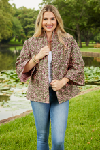 Load image into Gallery viewer, Caryn Lawn Jackie Jacquard Jacket Pink and Green