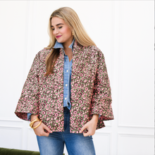 Load image into Gallery viewer, Caryn Lawn Jackie Jacquard Jacket Pink and Green