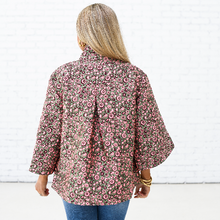 Load image into Gallery viewer, Caryn Lawn Jackie Jacquard Jacket Pink and Green