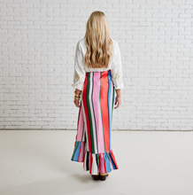 Load image into Gallery viewer, Caryn Lawn Whitney Wrap Skirt Multi Stripe