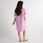 Caryn Lawn Sophie Dress Pink Stripe