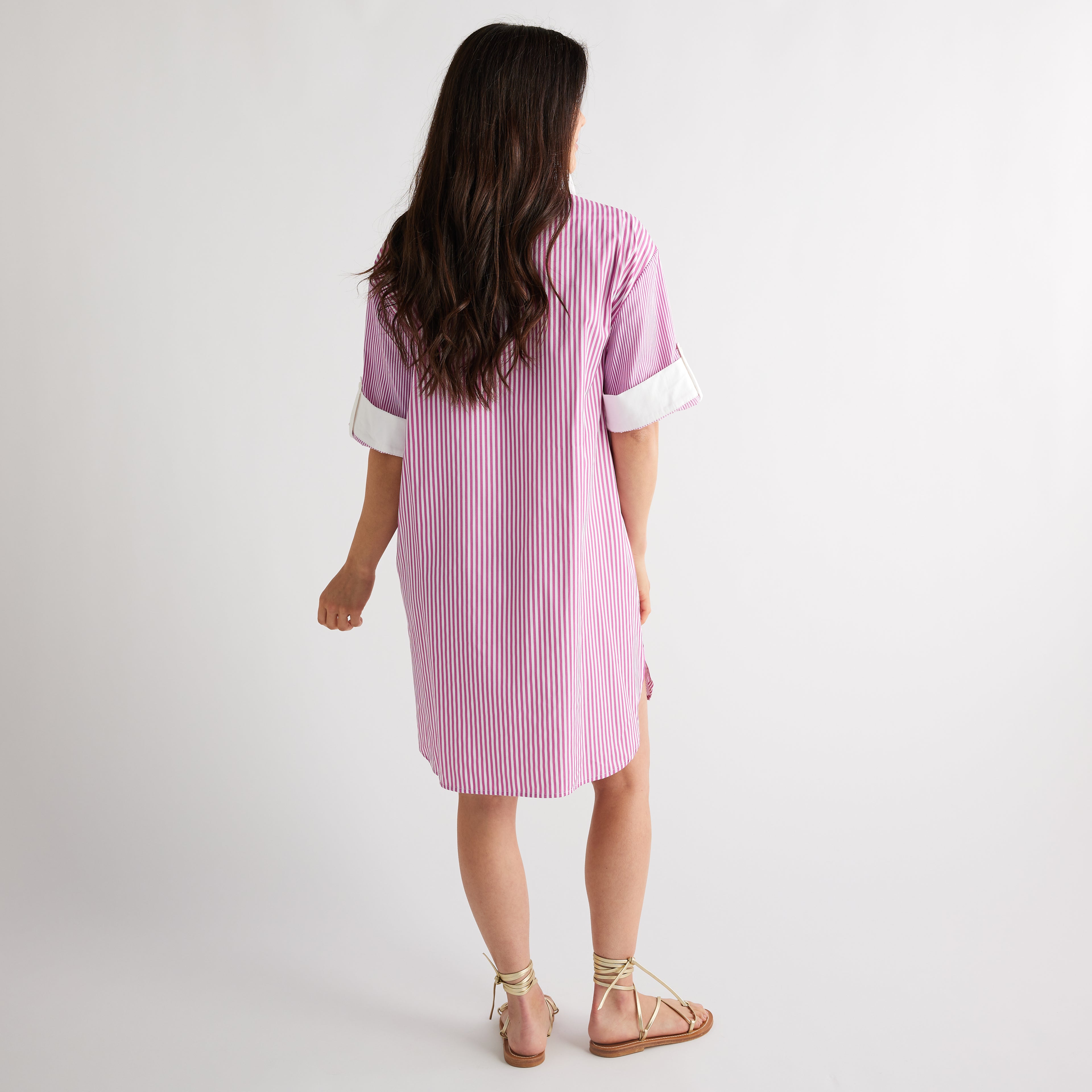 Caryn Lawn Sophie Dress Pink Stripe