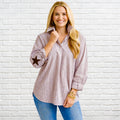 Preppy Star Top Brown Stripe