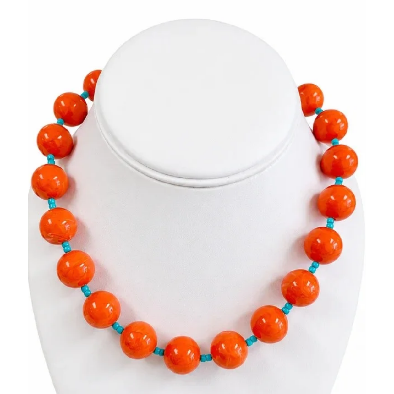 Sicily Necklace Orange/Turquoise