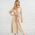 Reagan Dress Khaki/Red