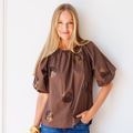 Cami Sequin Top Brown