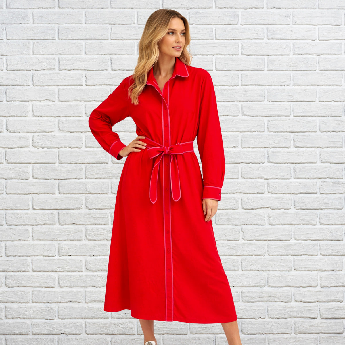 Reagan Dress Red/Pink