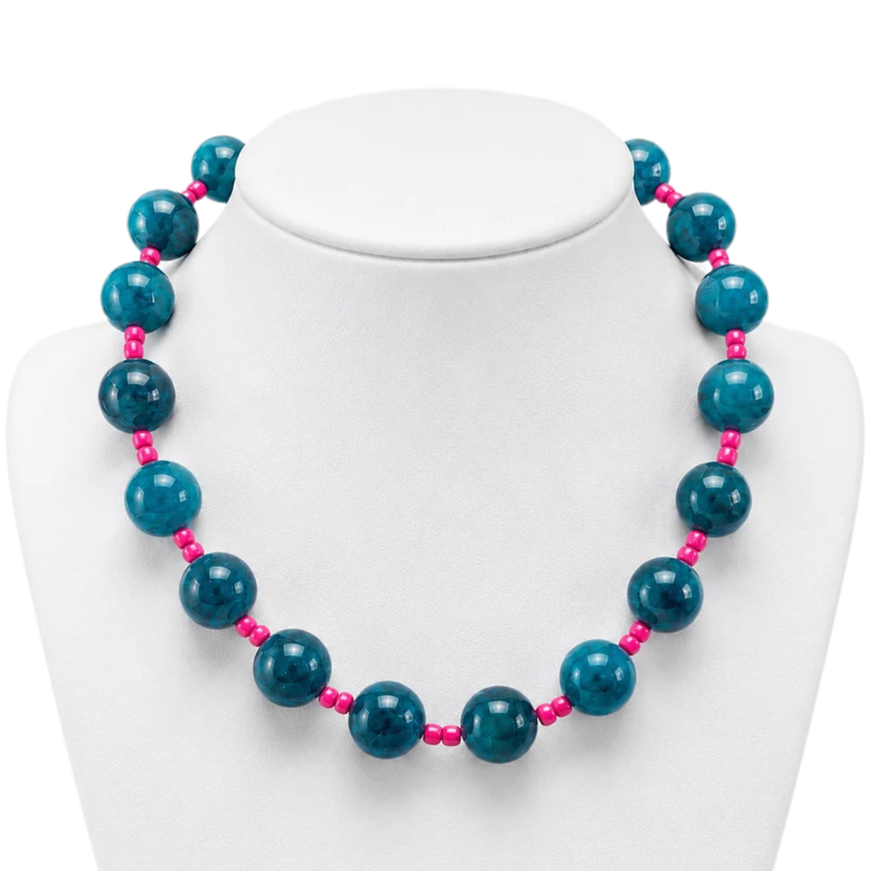 Sicily Necklace Teal/ Pink