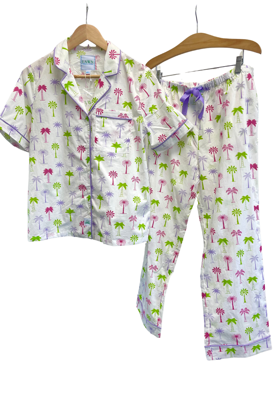 Caryn Lawn Palm Tree Pj Set