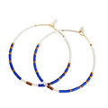 Caryn Lawn Baja Hoop Earring - Fall Blue