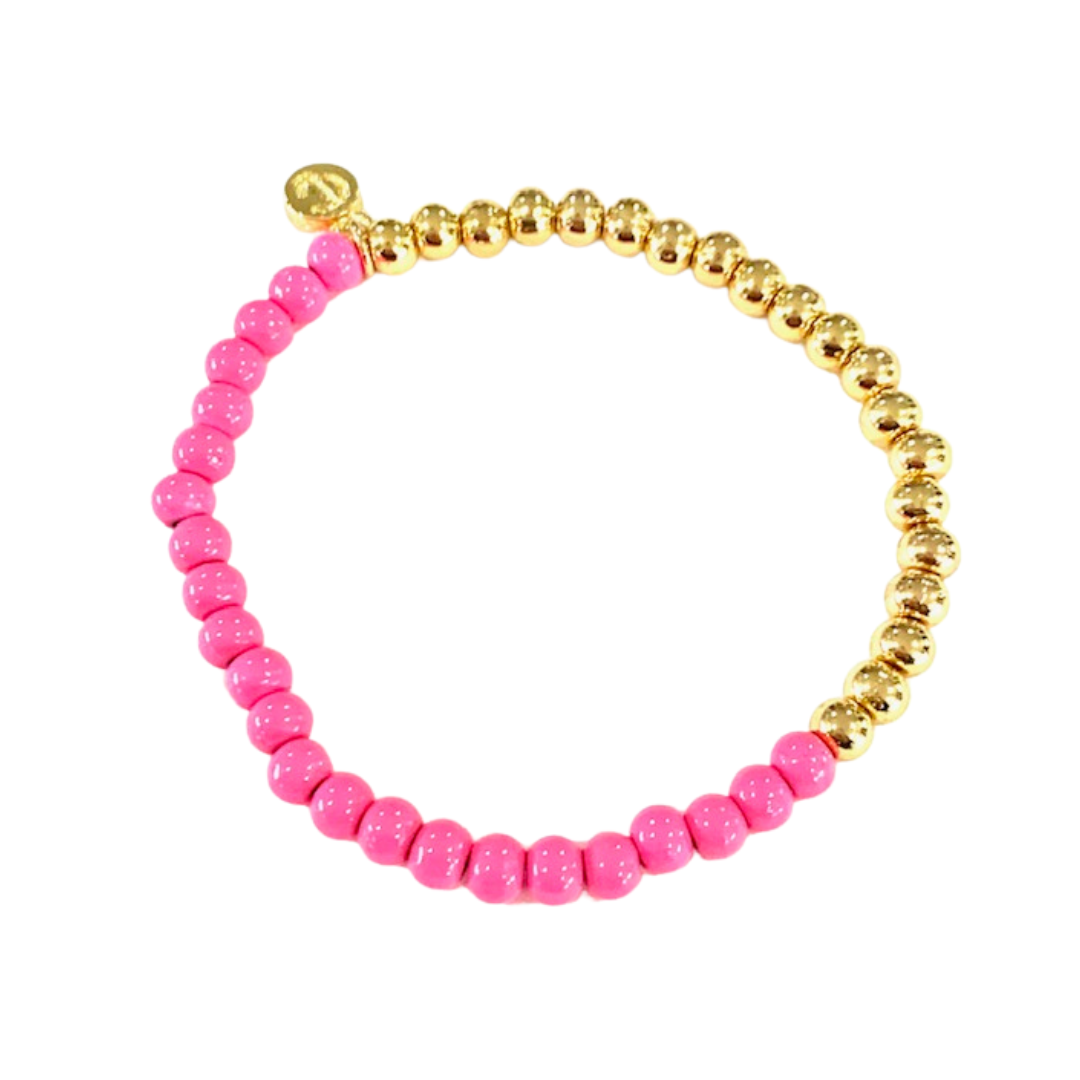 Caryn Lawn St. Croix Duo Stretch Bracelet Hot Pink