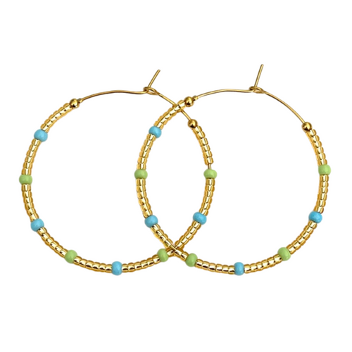 Caryn Lawn Baja Siesta Hoop Blue & Green
