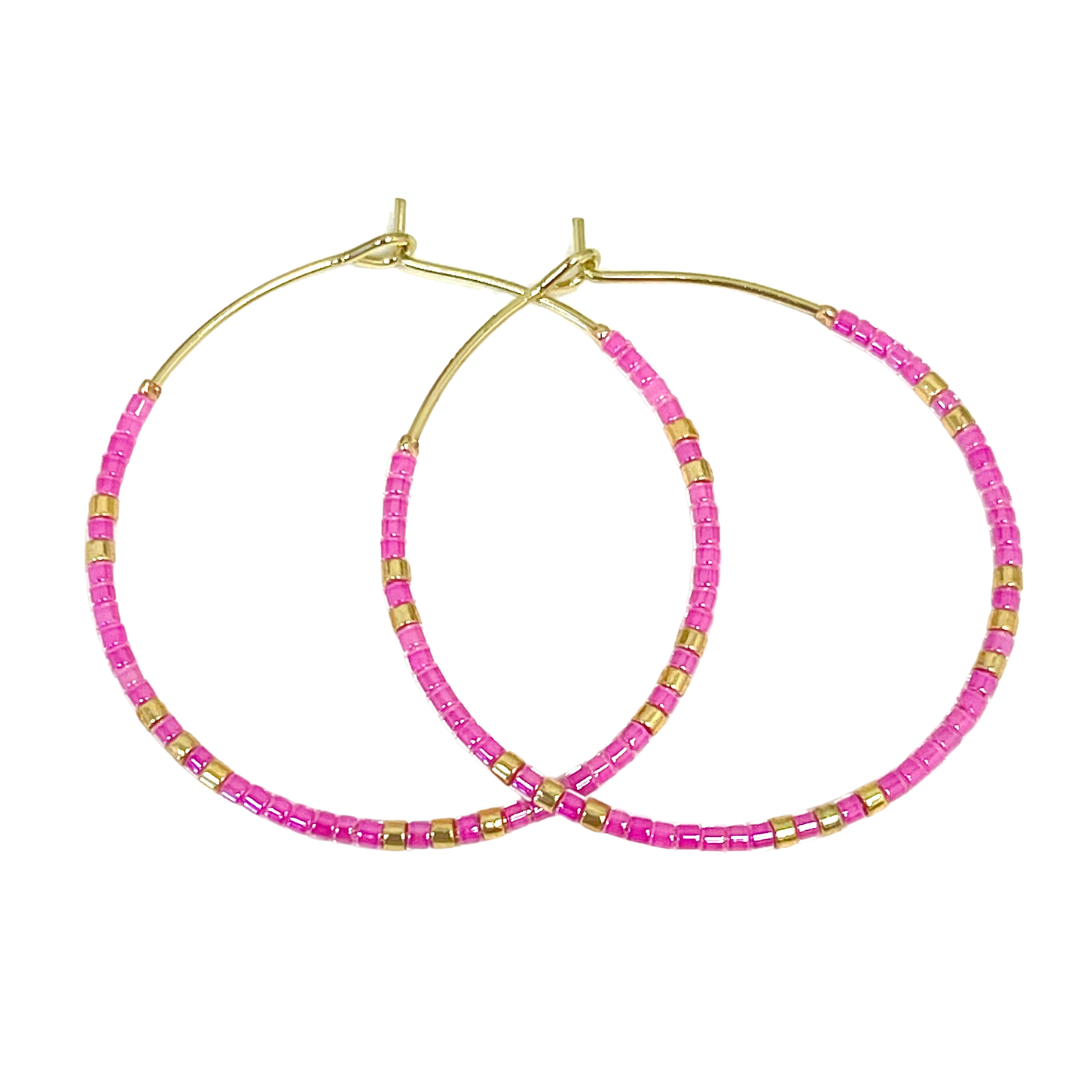Caryn Lawn Baja Hoops Pink