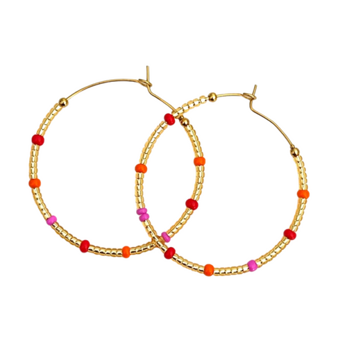 Caryn Lawn Baja Siesta Hoop Pink, Orange & Red