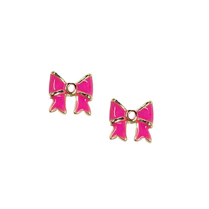 Teeny Tiny Bow Earring Pink