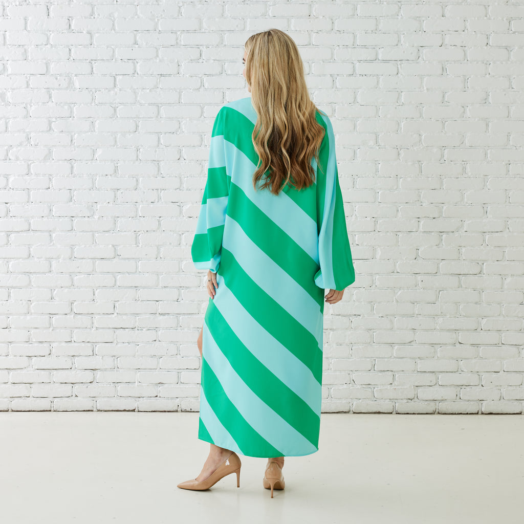 Caryn Lawn COCO CAFTAN AQUA/GREEN