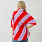 Caryn Lawn COCO TOP LAVENDER/RED