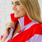 Caryn Lawn COCO TOP LAVENDER/RED