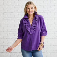 Load image into Gallery viewer, Caryn Lawn Maya Corduroy Top Purple