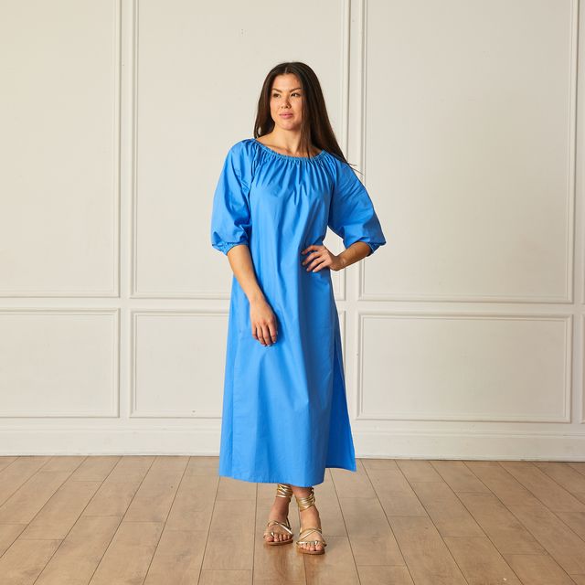 Caryn Lawn Lawson Dress Cornflower Blue