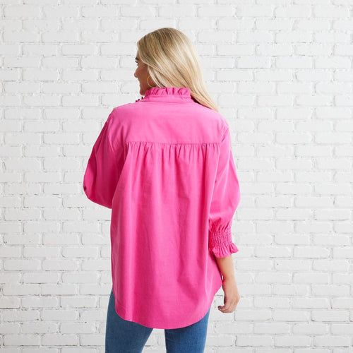 Caryn Lawn Kimberly Corduroy Top Pink