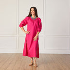 Caryn Lawn Lawson Dress Hot Pink
