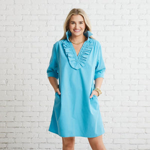 Caryn Lawn Maya Corduroy Dress Powder Blue