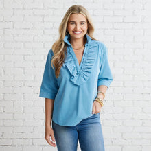 Load image into Gallery viewer, Caryn Lawn Maya Corduroy Top Powder Blue