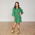 Caryn Lawn Pippi Dress Leaf Kelly