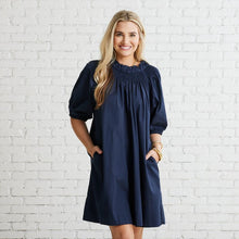 Load image into Gallery viewer, Caryn Lawn Brooke Dress Navy