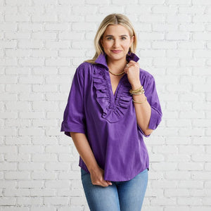 Caryn Lawn Maya Corduroy Top Purple