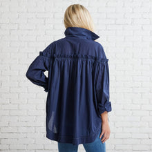 Load image into Gallery viewer, Caryn Lawn Miriam Top Navy