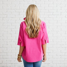 Load image into Gallery viewer, Caryn Lawn Maya Corduroy Top Pink